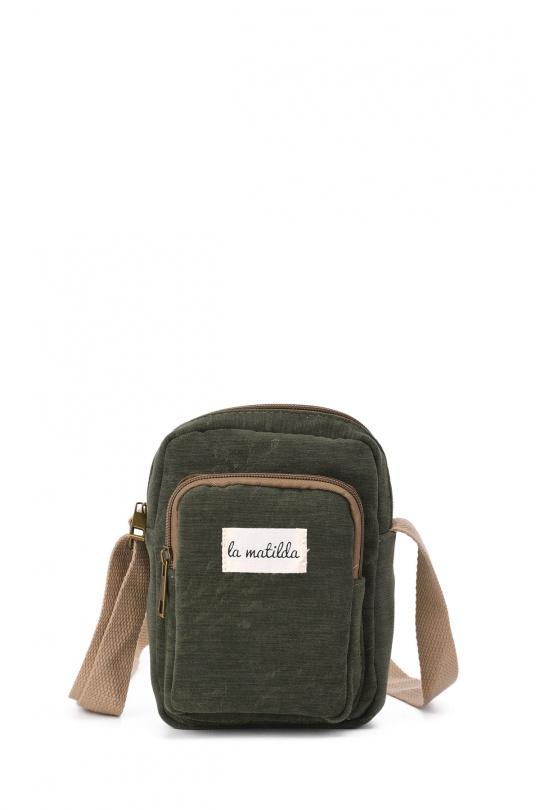 Sacs à bandoulière Maroquinerie Vert foncé A&E M143-99B Efashion Paris