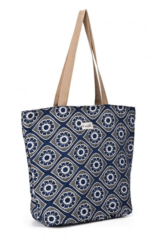 Cabas Maroquinerie Marine A&E M105-103 Efashion Paris