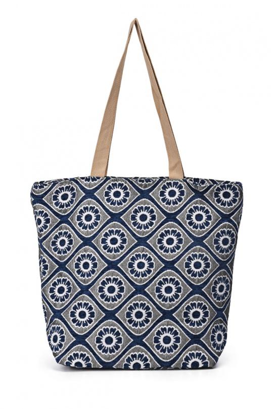 Cabas Maroquinerie Marine A&E M105-103 Efashion Paris