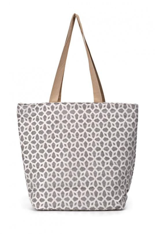 Cabas Maroquinerie Gris A&E M105-102 Efashion Paris