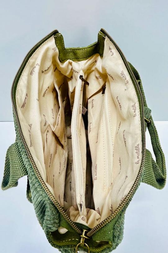 Sac à dos Maroquinerie Vert A&E M127-2-83 Efashion Paris