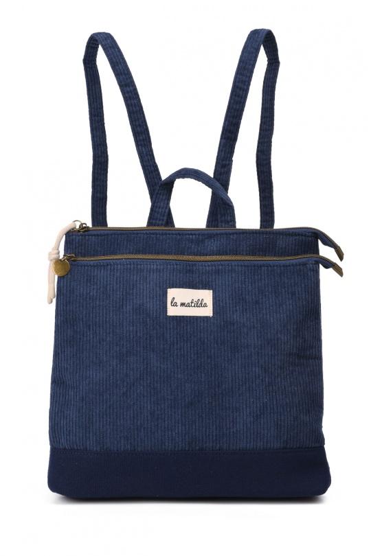 Sac à dos Maroquinerie Bleu foncé A&E M125-2-82 Efashion Paris