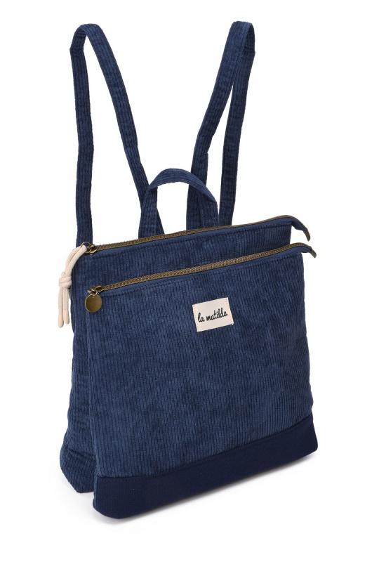 Sac à dos Maroquinerie Bleu foncé A&E M125-2-82 Efashion Paris