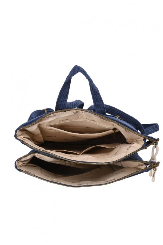 Sac à dos Maroquinerie Bleu foncé A&E M125-2-82 Efashion Paris