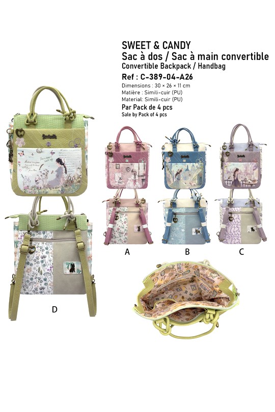 Sac à dos Maroquinerie Couleurs mélangées A&E C-389-04-A26-P4 Efashion Paris