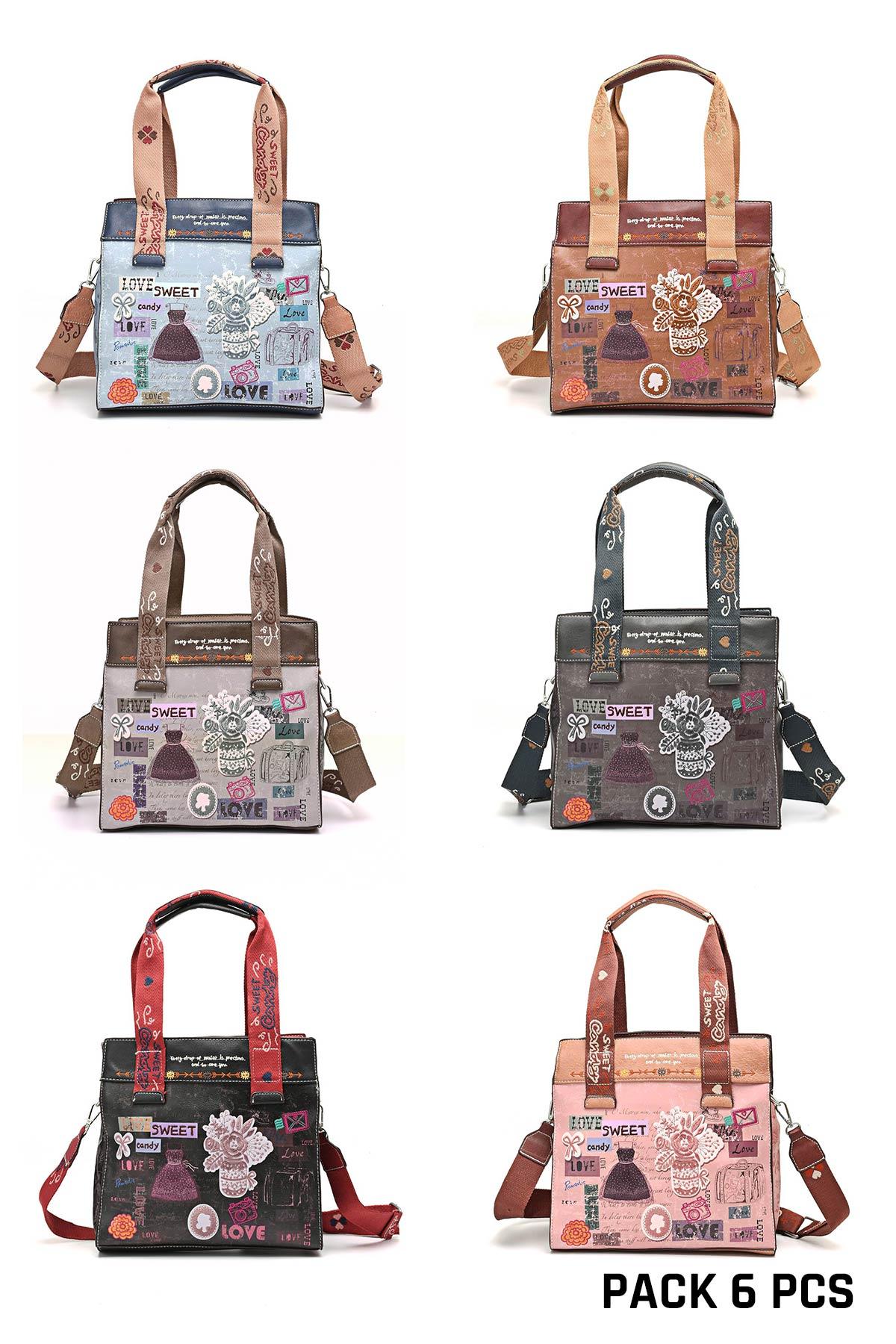 Sacs à main Maroquinerie Couleurs mélangées A&E SC-045-VV-P6 #c Efashion Paris