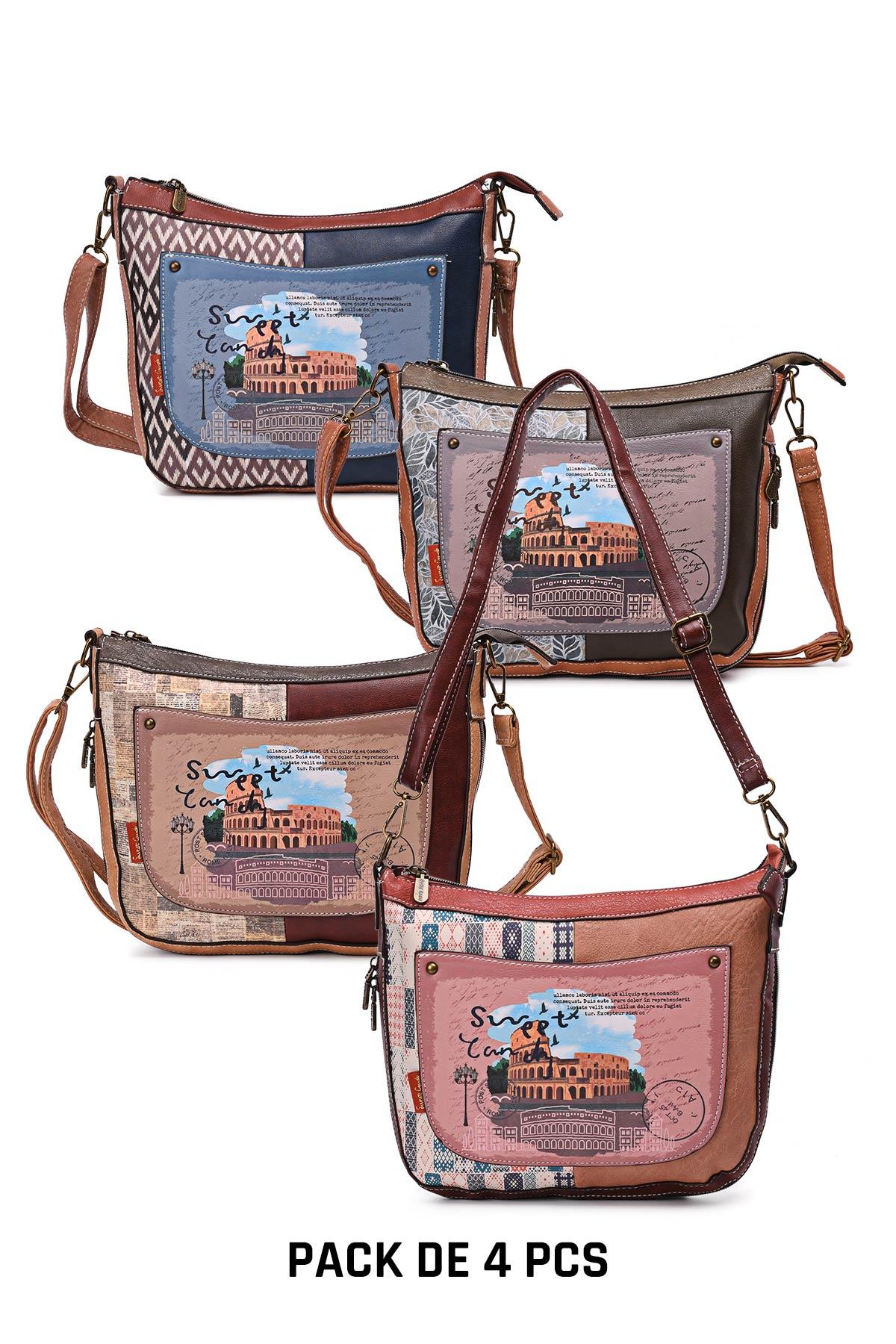 Sacs à bandoulière Maroquinerie Couleurs mélangées A&E SC-038-VV-P4 #c Efashion Paris