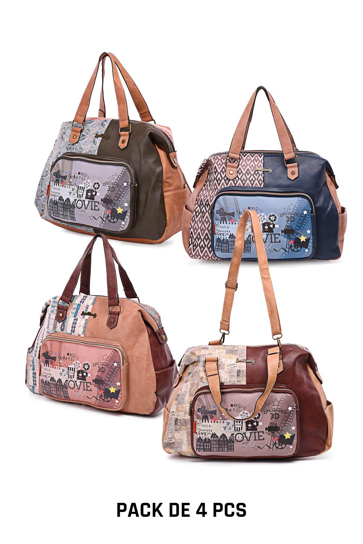 Sacs à main Maroquinerie Couleurs mélangées A&E SC-034-VV-P4 #c Efashion Paris