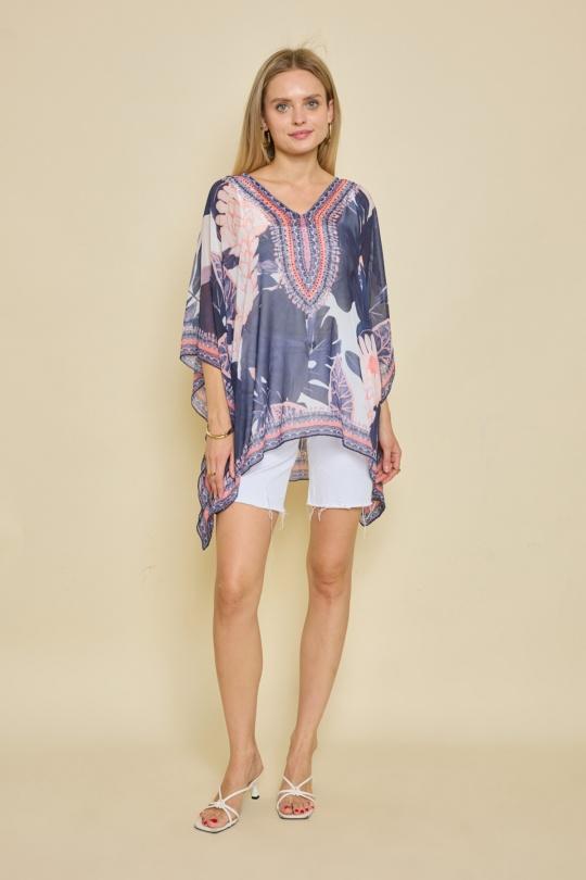 Tuniques Femme Bleu FRIME 5393B Efashion Paris