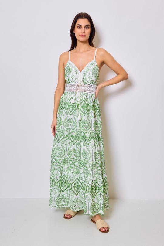 Maxi dresses Women Green FRIME FM-2423  Efashion Paris