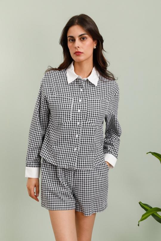 Chemises Femme Noir FRIME 5604 Efashion Paris