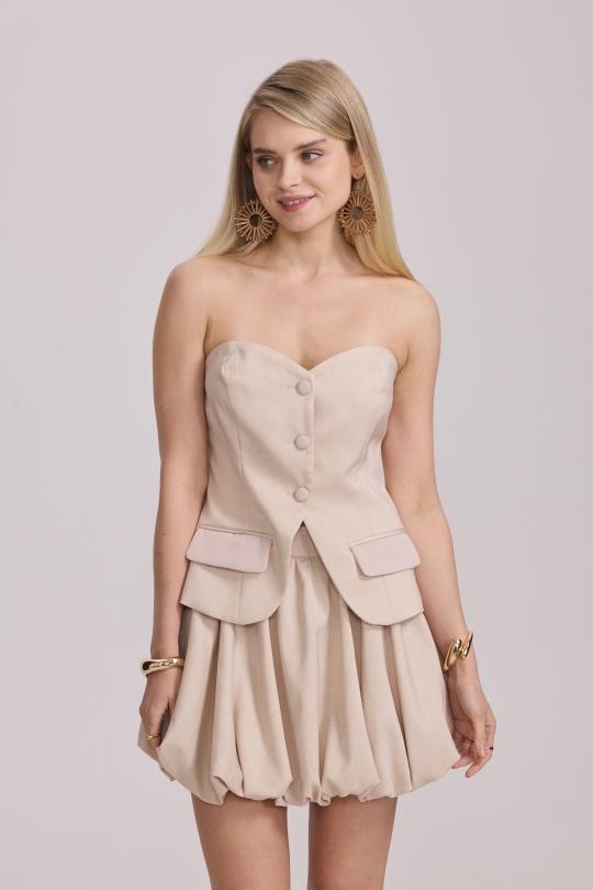 Tops Femme Beige FRIME 3171 Efashion Paris