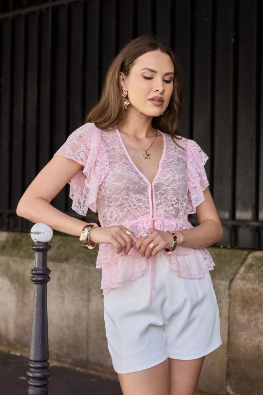 Tops Femme Rose FRIME 5642 Efashion Paris