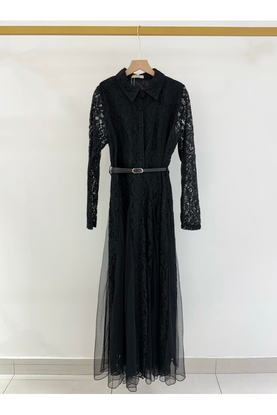 Robes longues Femme Noir FRIME 2659 Efashion Paris