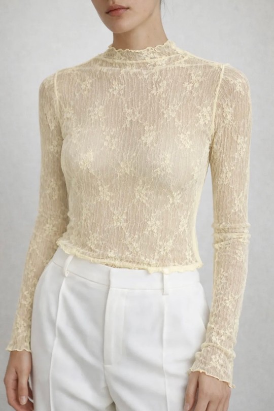 Tops Femme Jaune FRIME 2724 Efashion Paris