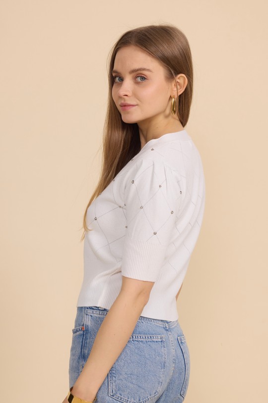 Tops Femme Blanc FRIME 563 Efashion Paris