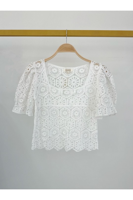 Tops Femme Blanc FRIME 370 Efashion Paris