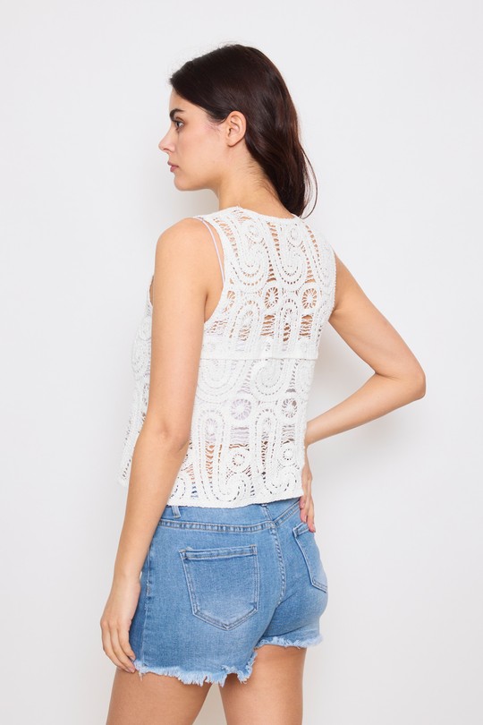 Tops Femme Blanc FRIME 2503 Efashion Paris