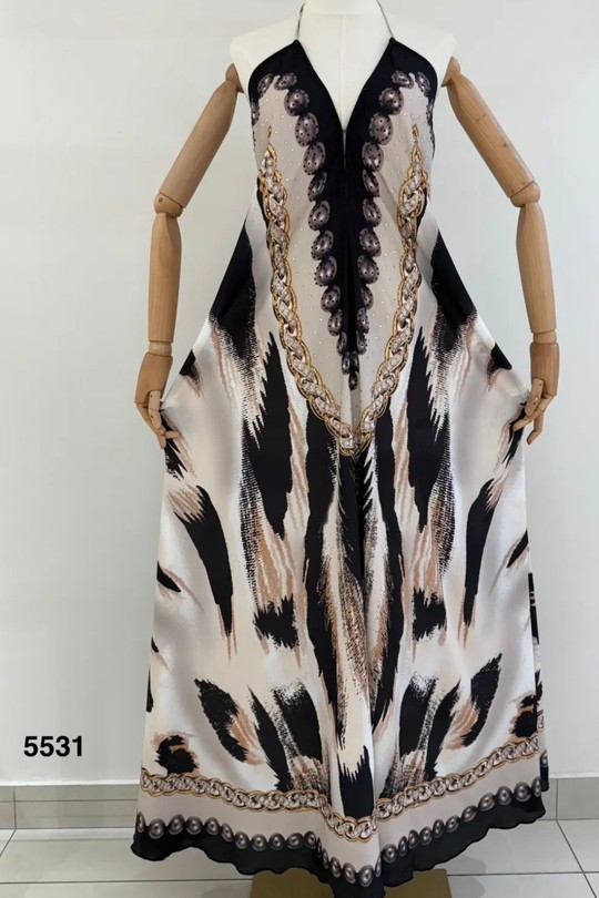 Abiti maxi Donna Brown FRIME 5531 Efashion Paris