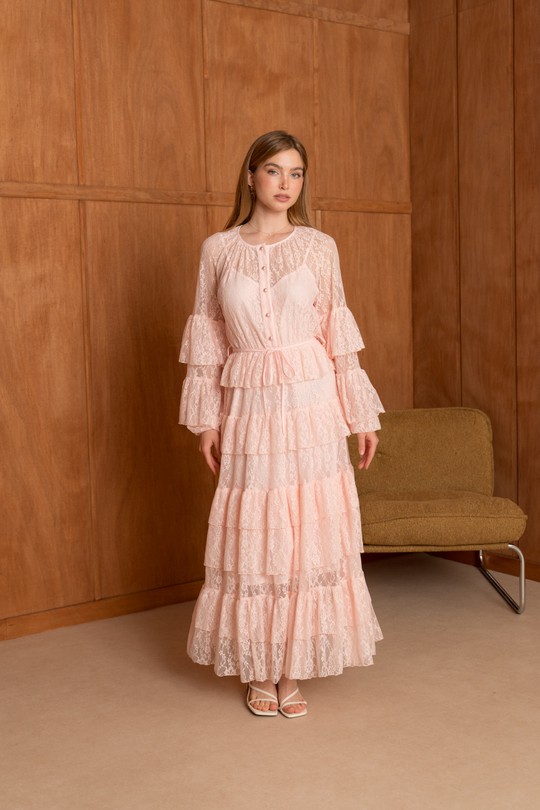 Maxi dresses Women Pink FRIME 2666 Efashion Paris