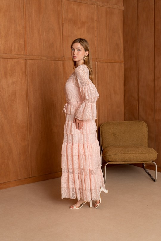 Maxi dresses Women Pink FRIME 2666 Efashion Paris