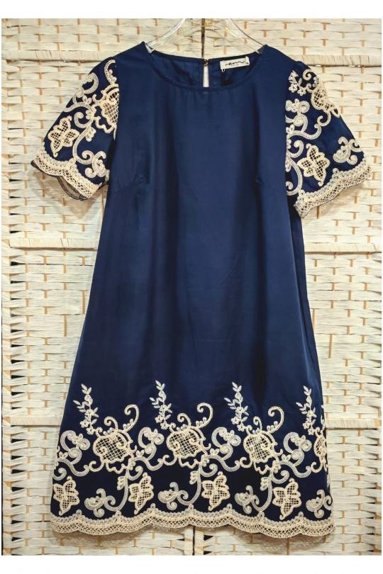 Robes mi-longues Femme Marine Emi-Jo 92786 Efashion Paris