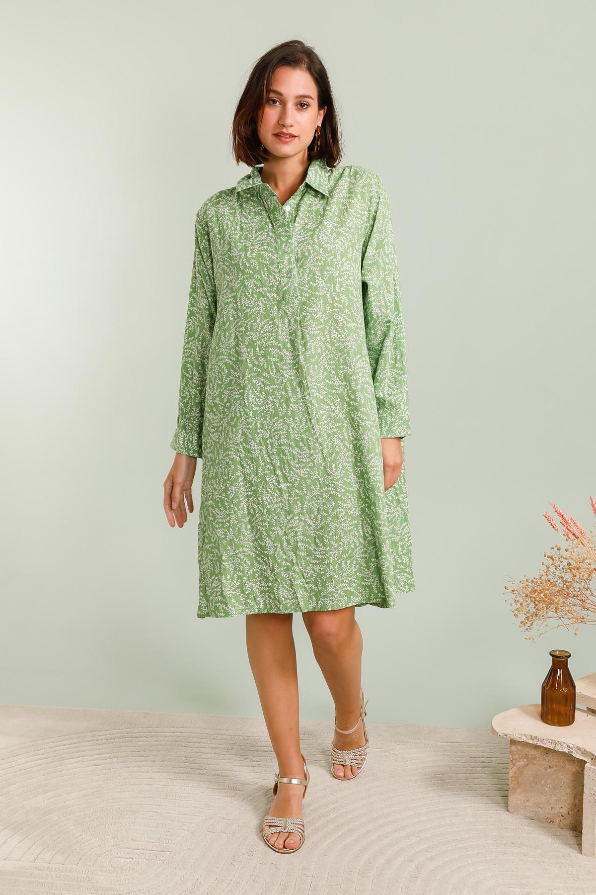 Midi dresses Women Green Emi-Jo 92753 #c Efashion Paris