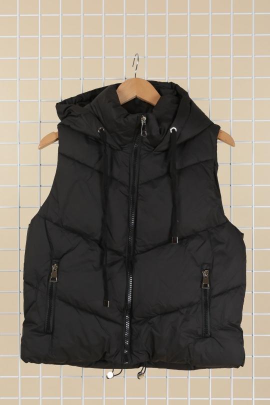 Doudounes Femme Noir MELENA DIFFUSION B7005 Efashion Paris