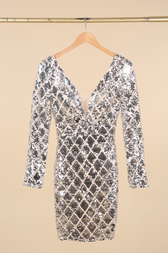 Robes de soirée Femme Argent MELENA DIFFUSION 31205 Efashion Paris