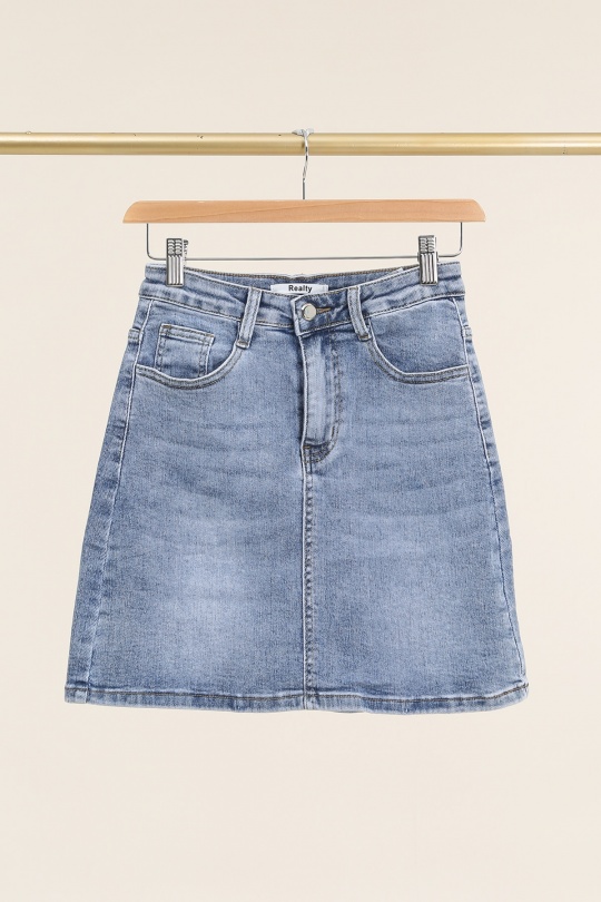 Jupes Femme Bleu clair MELENA DIFFUSION A2232 Efashion Paris