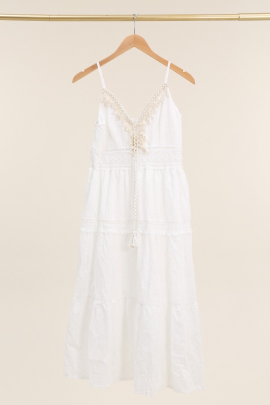 Maxi dresses Women White-Black MELENA DIFFUSION N1616 Efashion Paris