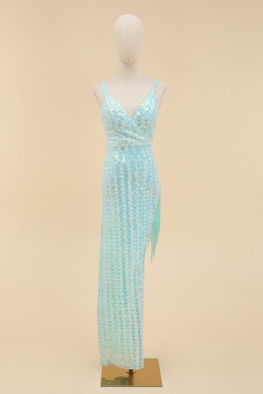 Robes de soirée Femme Vert d eau MELENA DIFFUSION 19327 Efashion Paris