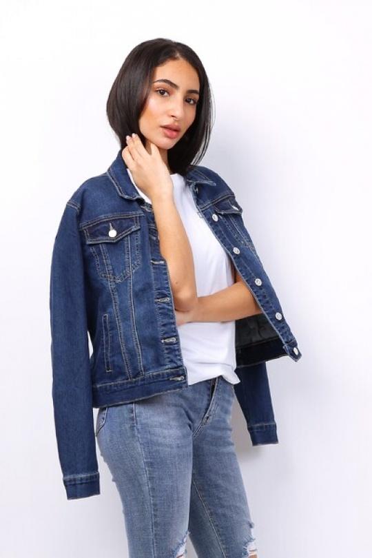 Vestes Femme Bleu foncé MELENA DIFFUSION S2018 Efashion Paris