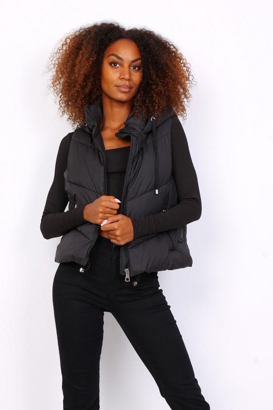 Doudounes Femme Noir MELENA DIFFUSION B7005 Efashion Paris