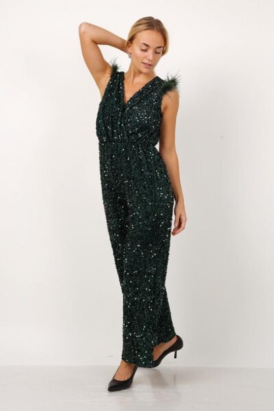 Jumpsuits Women Dark green MELENA DIFFUSION 8049 Efashion Paris