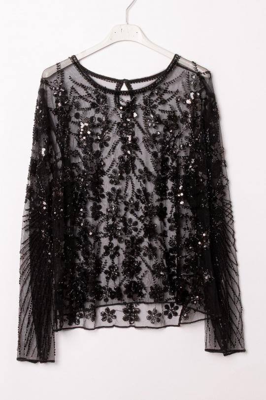 Top Donna Black MELENA DIFFUSION ST090 Efashion Paris