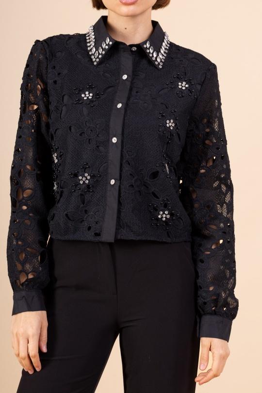Chemises Femme Noir MELENA DIFFUSION F052 Efashion Paris