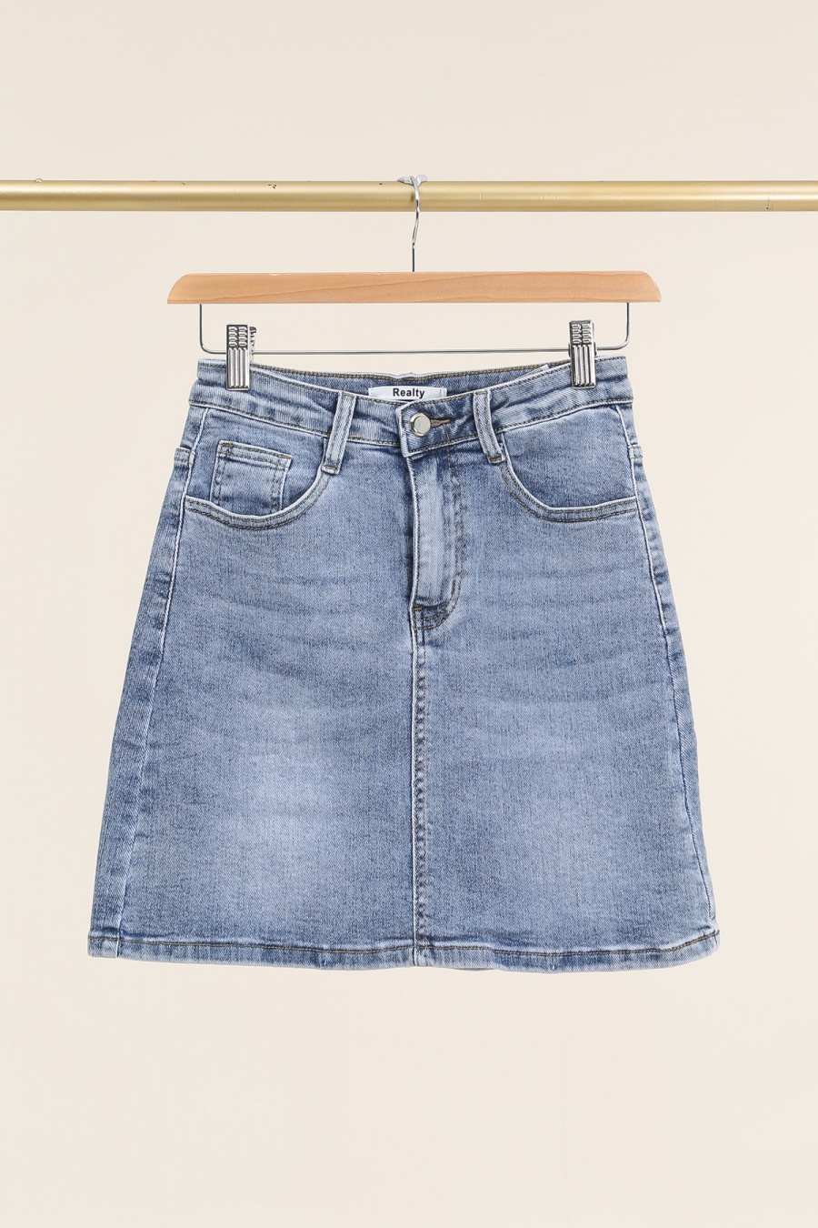 Jupes Femme Bleu clair MELENA DIFFUSION A2232 #c Efashion Paris