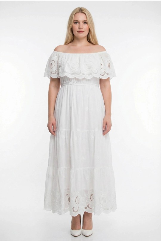 Maxi dresses Women White MELENA DIFFUSION 1805--3 #c Efashion Paris