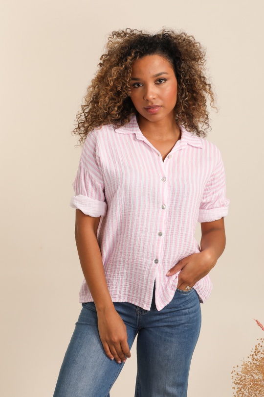Shirts Women Pink ZELIA 90717-R Efashion Paris