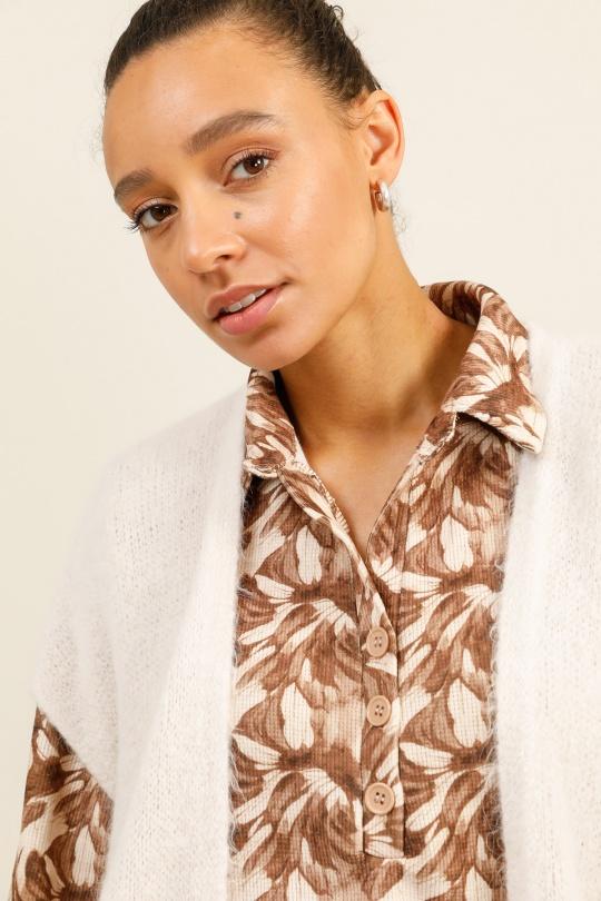 Cardigans Women Red ZELIA 25857 Efashion Paris