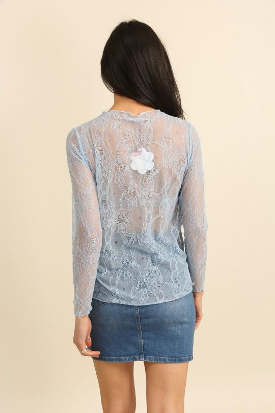 Tops Femme Bleu ciel ZELIA 11567 Efashion Paris