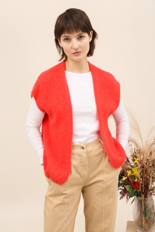 Cardigans Women Red ZELIA 25857 Efashion Paris