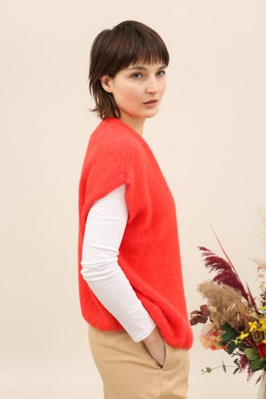 Cardigans Women Red ZELIA 25857 Efashion Paris