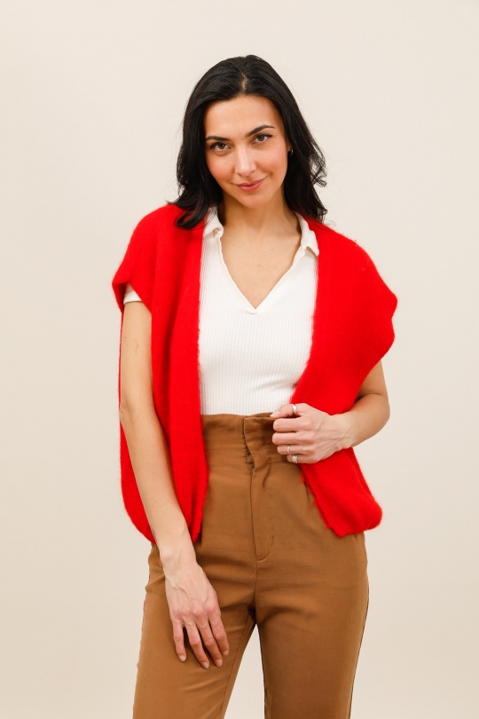 Cardigans Women Red ZELIA 25857 Efashion Paris