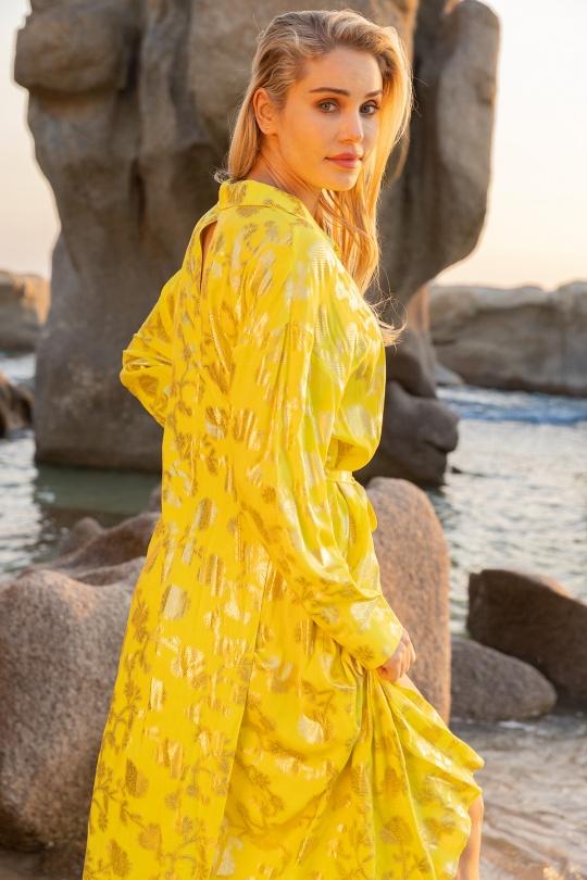 Maxi dresses Women Yellow LAST QUEEN 6996-02YELLOW Efashion Paris