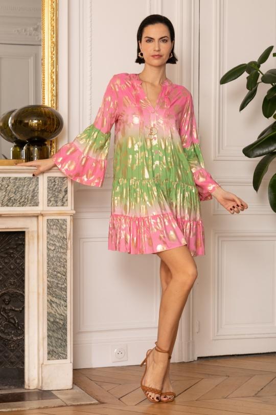 Short dresses Women Pink LAST QUEEN 2022-1453 Efashion Paris