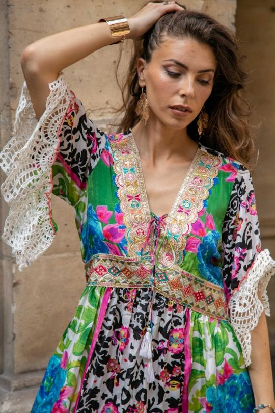 Vestidos largos Mujer Green LAST QUEEN 4251 Efashion Paris