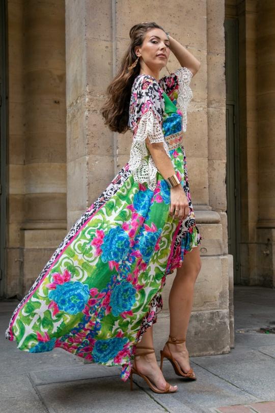 Vestidos largos Mujer Green LAST QUEEN 4251 Efashion Paris