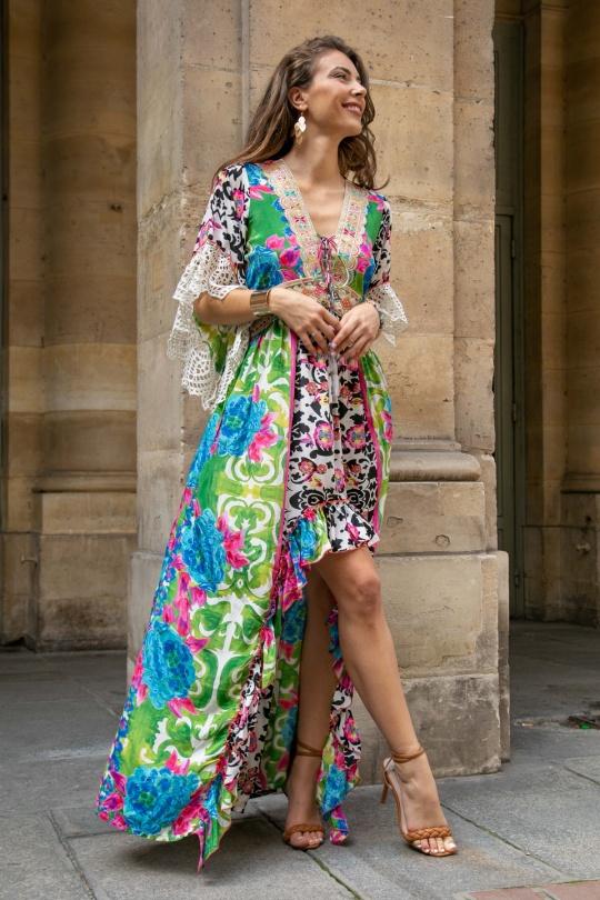 Vestidos largos Mujer Green LAST QUEEN 4251 Efashion Paris